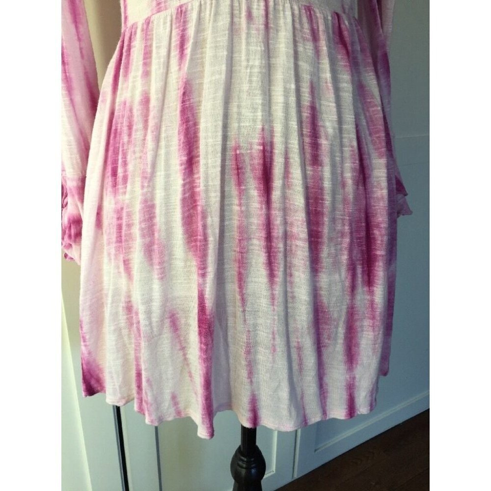 Free People Tie Dye V-neck A-line Tunic Dress - Picture 4 of 8